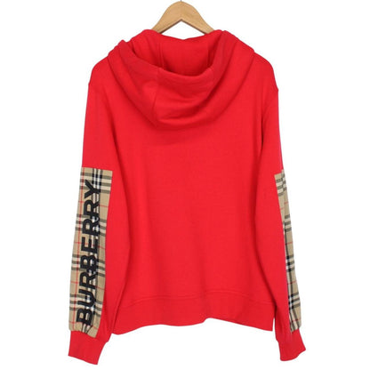 Burberry Red and Tan Nova Check Full Zip Aubree Hoodie Jumper