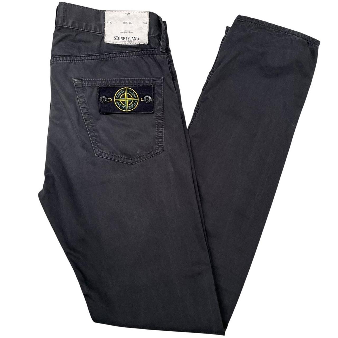 Stone Island AW 2017 Black Slim Fit Cotton Trousers
