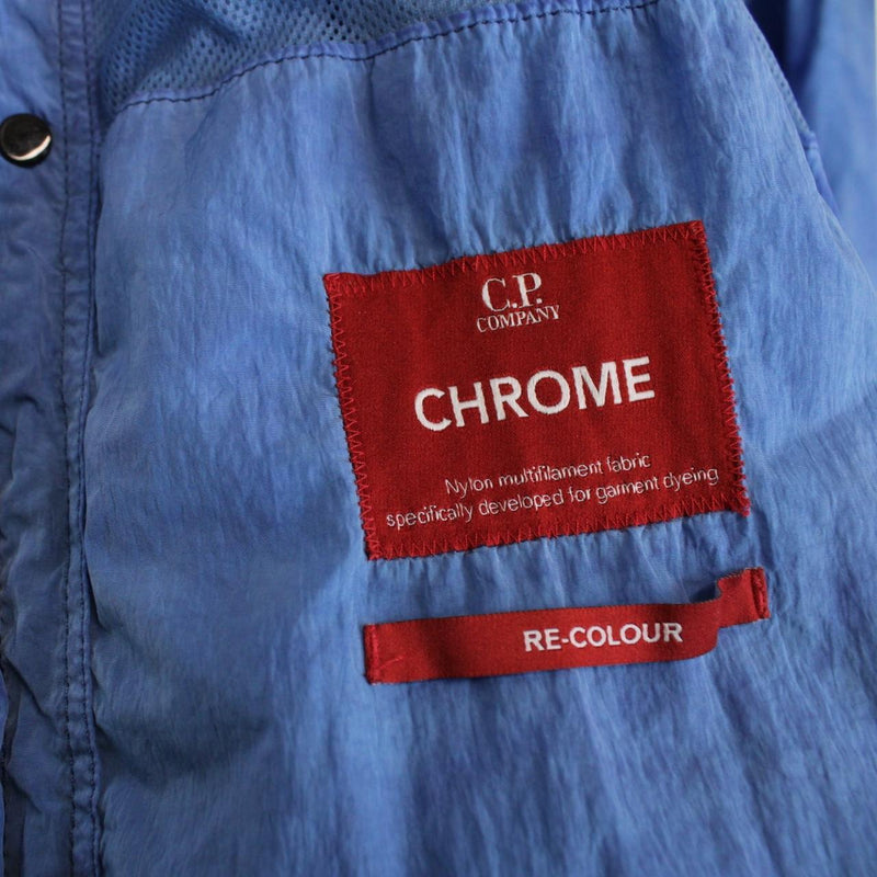 CP Company Blue Chrome Re-Colour Full Zip Lens Jacket