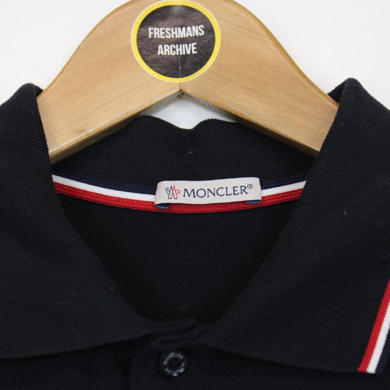 Moncler Maglia Manica Corta Black Short Sleeve Polo Shirt