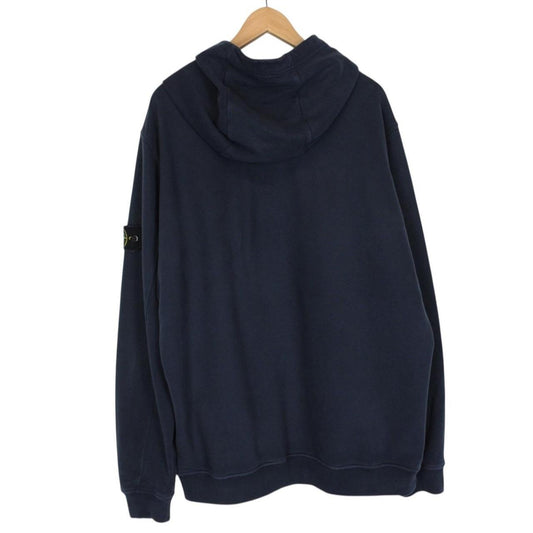 Stone Island AW 2023 Navy Blue Cotton Hoodie Jumper