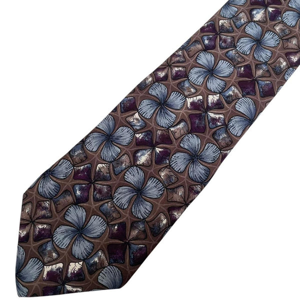Vintage Christian Dior Multicoloured Floral Print Silk Tie