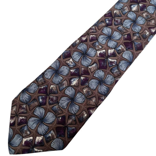 Vintage Christian Dior Multicoloured Floral Print Silk Tie