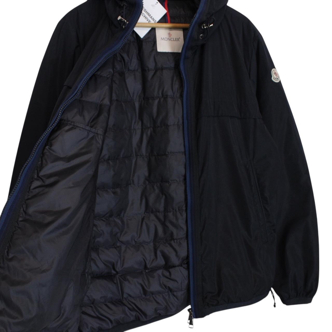 Moncler Nash Navy Blue Full Zip Nylon Down Jacket