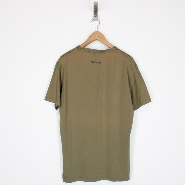 Stone Island AW 2017 Khaki Green Short Sleeve Compass T-Shirt