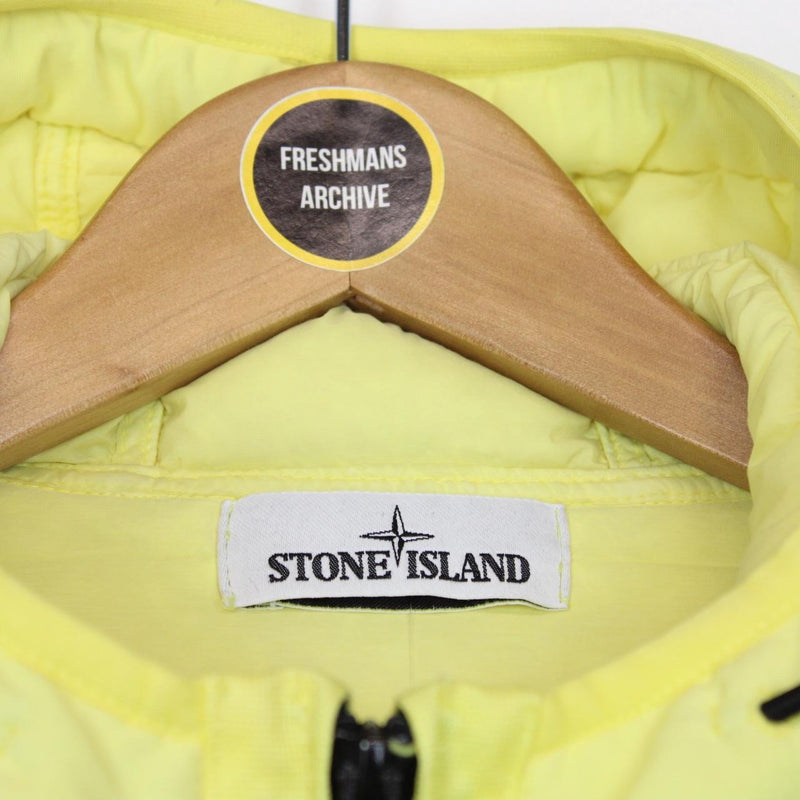 Stone Island AW 2020 Loom Woven Chambers Stretch Nylon TC Yellow Down Jacket