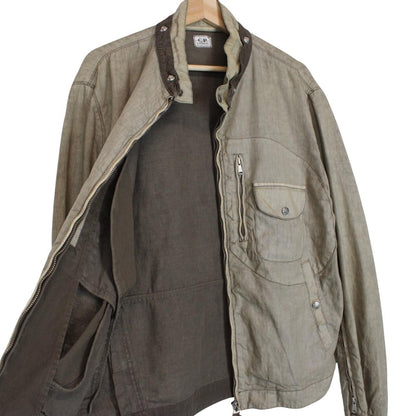 Vintage CP Company SS 2004 Brown Lino Flax Jacket