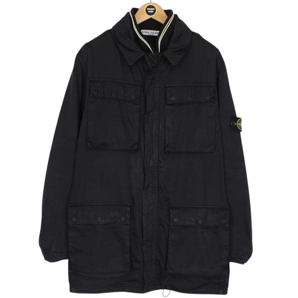 Vintage Stone Island AW 2007 Navy Blue Raso Gommato Dutch Rope Jacket