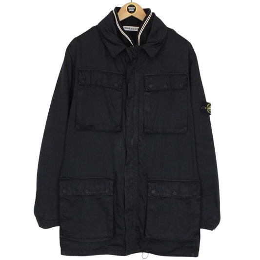 Vintage Stone Island AW 2007 Navy Blue Raso Gommato Dutch Rope Jacket