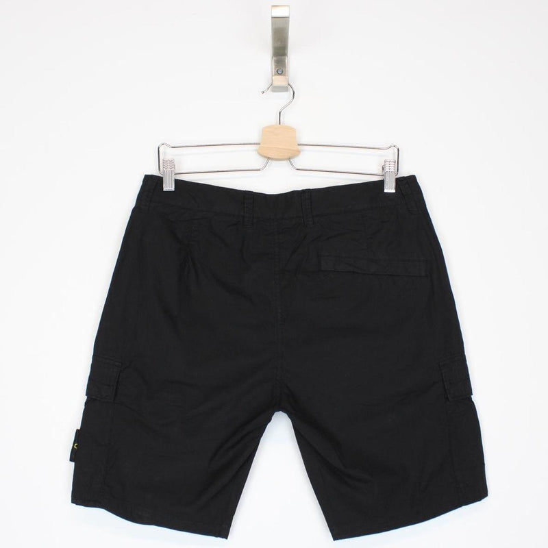 Stone Island SS 2024 Black Bermuda Cotton Cargo Shorts