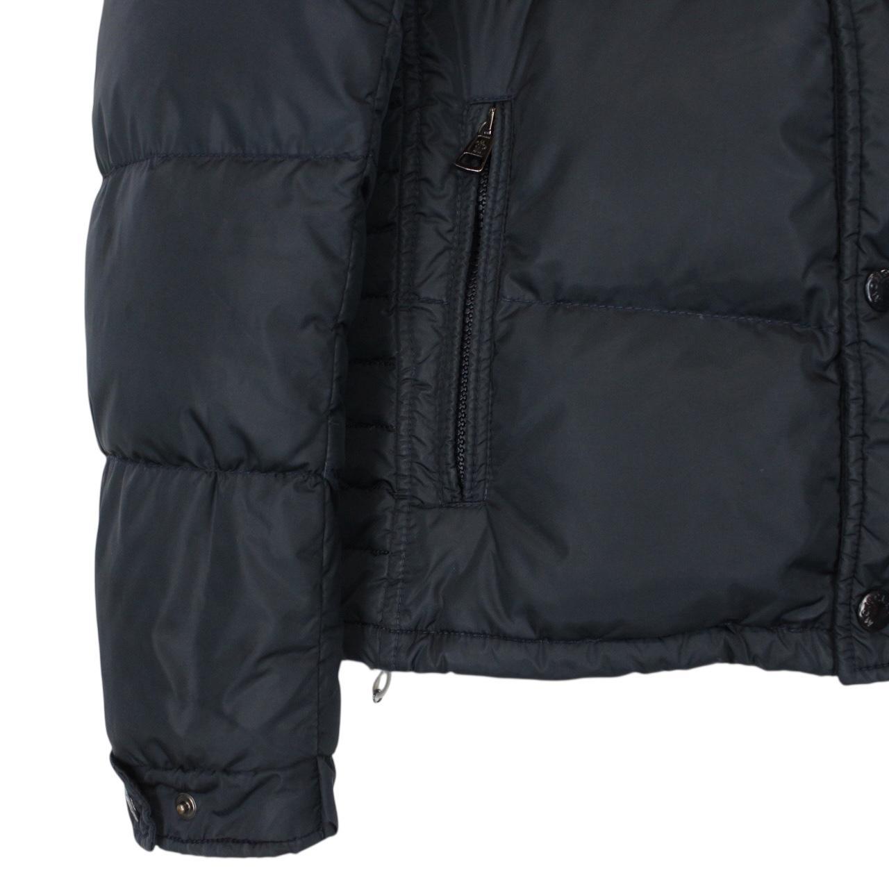 Moncler Chamonix Navy Blue Full Zip Down Jacket