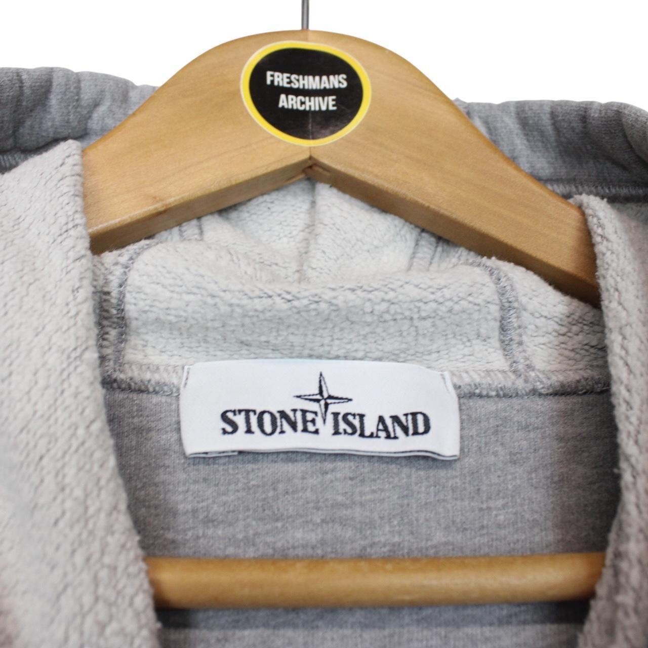 Stone Island AW 2021 Grey Cotton Hoodie Jumper