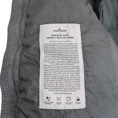 Stone Island AW 2017 Green Garment Dyed Crinkle Reps NY Down Jacket
