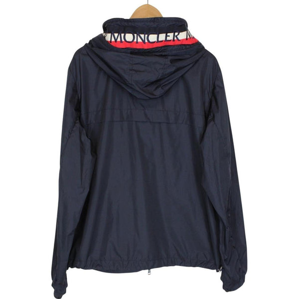 Moncler Gradignan Navy Blue Full Zip Nylon Double Hooded Jacket