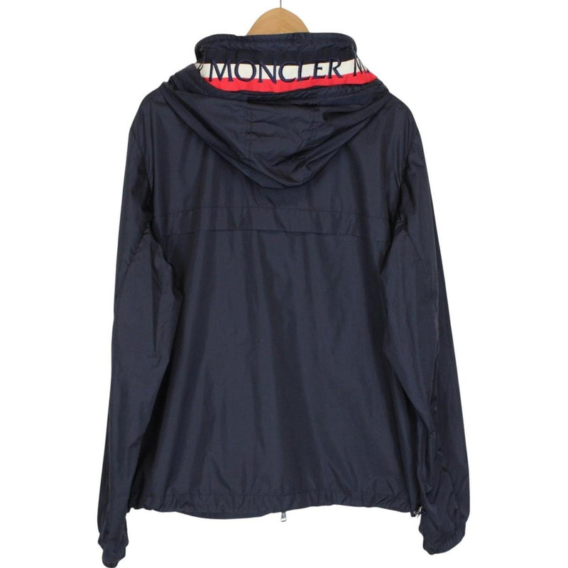 Moncler Gradignan Navy Blue Full Zip Nylon Double Hooded Jacket
