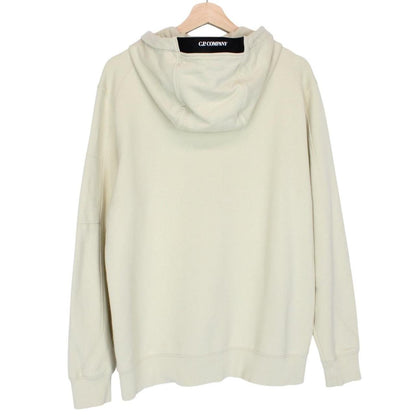 CP Company Beige Lens Cotton Hoodie Jumper