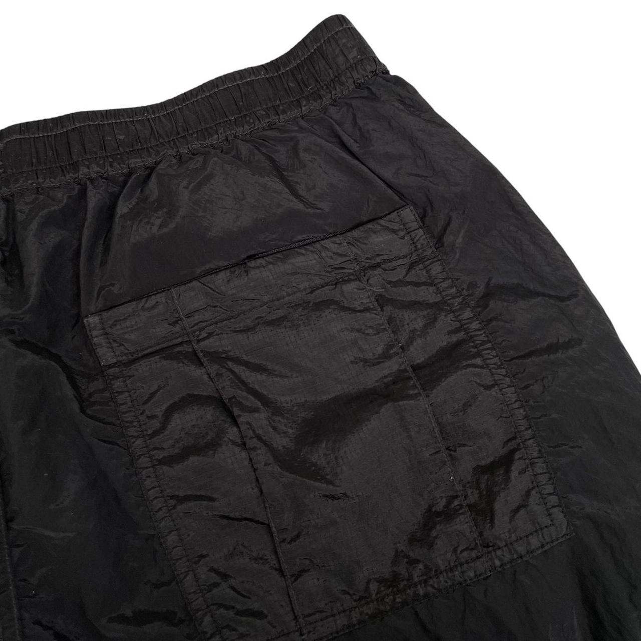 Stone Island SS 2019 Black RE-T Fit Nylon Cargo Trousers