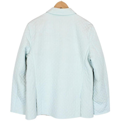 Burberry London Light Blue and Tan Nova Check Quilted Jacket