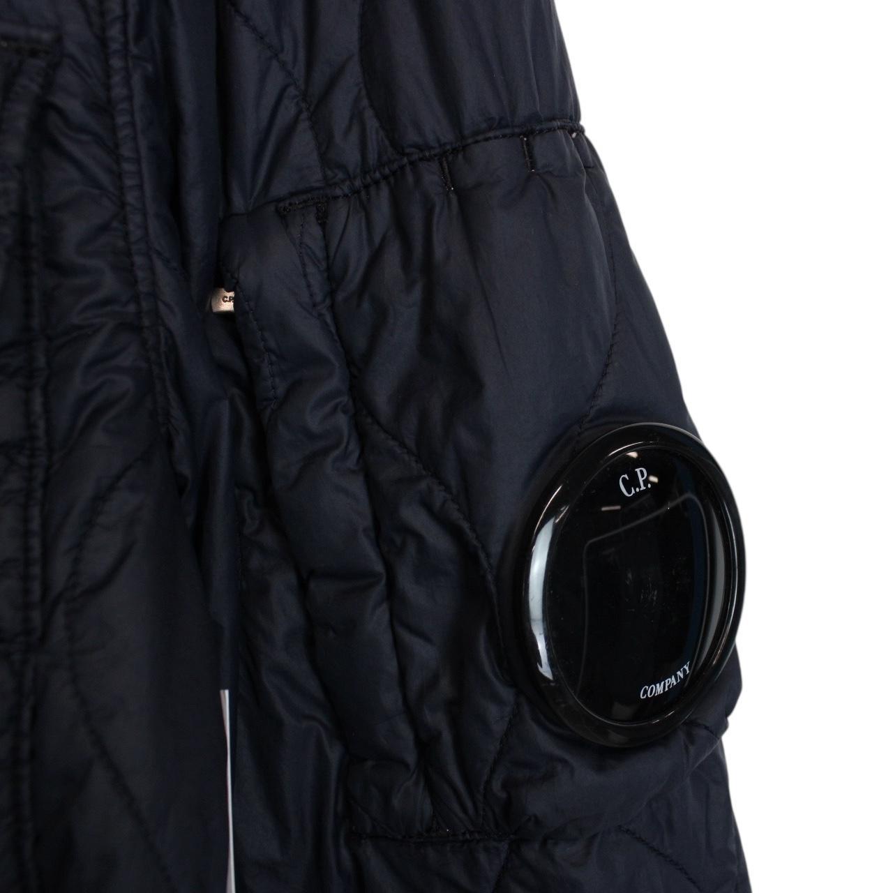 CP Company Navy Blue Full Zip Quilted Lens Overshirt Jacket