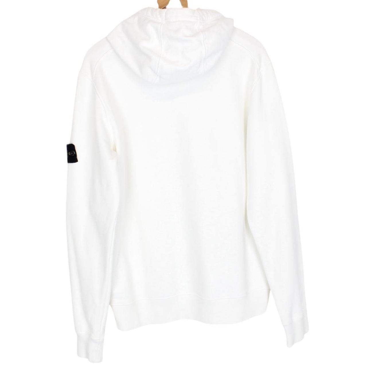 Stone Island AW 2022 White Cotton Hoodie Jumper