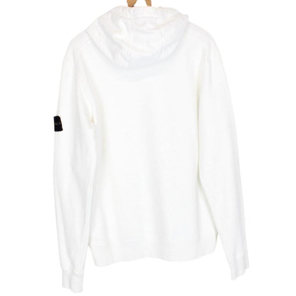 Stone Island AW 2022 White Cotton Hoodie Jumper