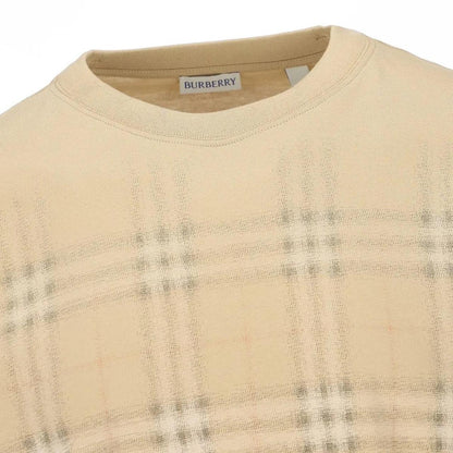 Burberry beige pocket t-shirt with gradient Nova Check pattern and crew neckline.