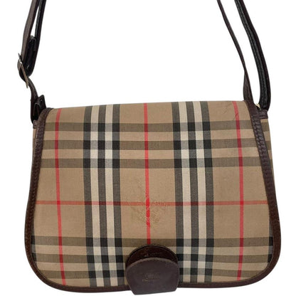 Vintage 90s Burberry Tan Brown Nova Check Shoulder Bag