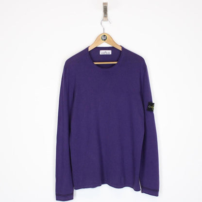 Stone Island SS 2016 Purple Thin Cotton Knit Sweatshirt