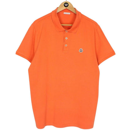 Moncler Maglia Manica Corta Orange Short Sleeve Cotton Polo Shirt
