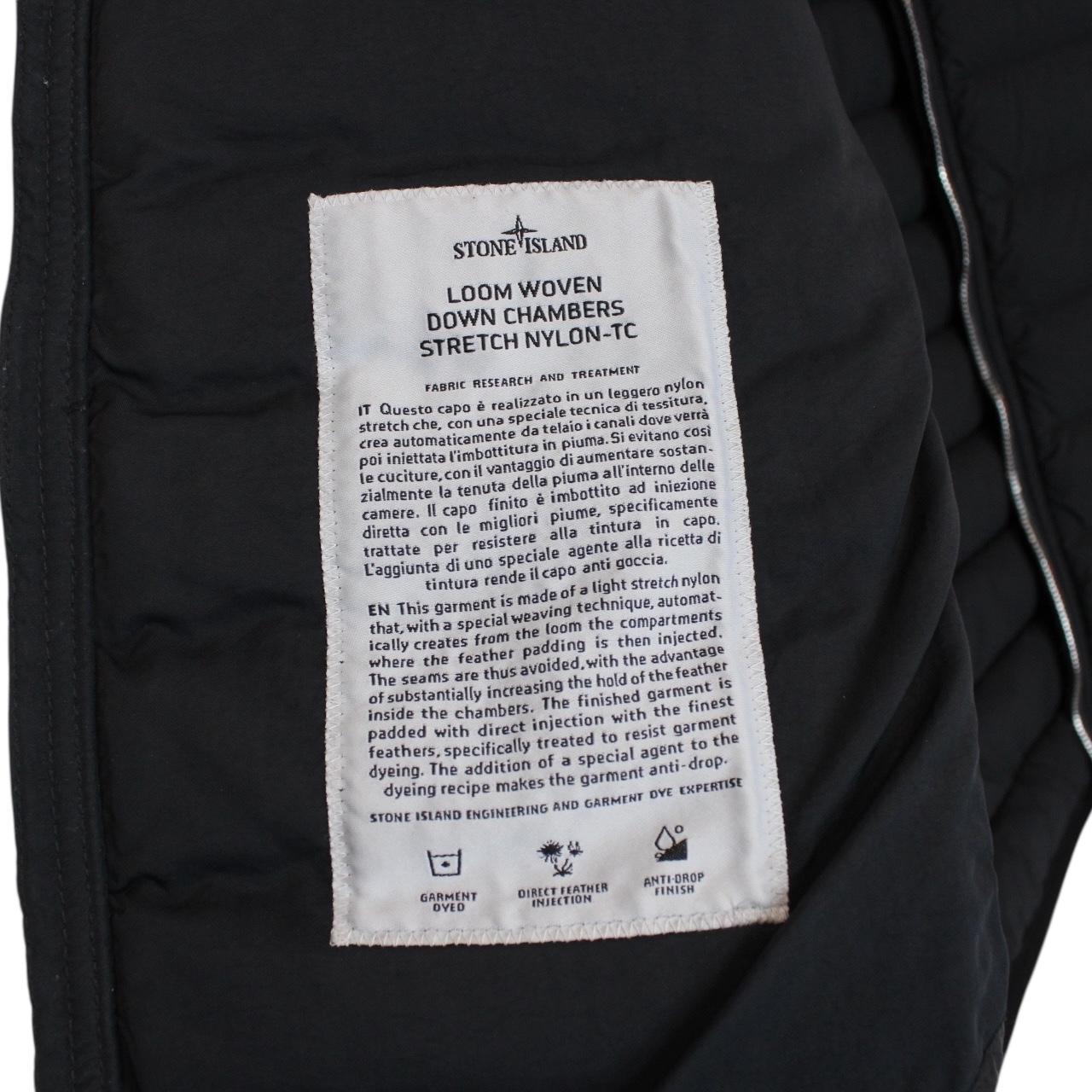 Stone Island AW 2020 Loom Woven Chambers Stretch Nylon TC Black Down Gilet