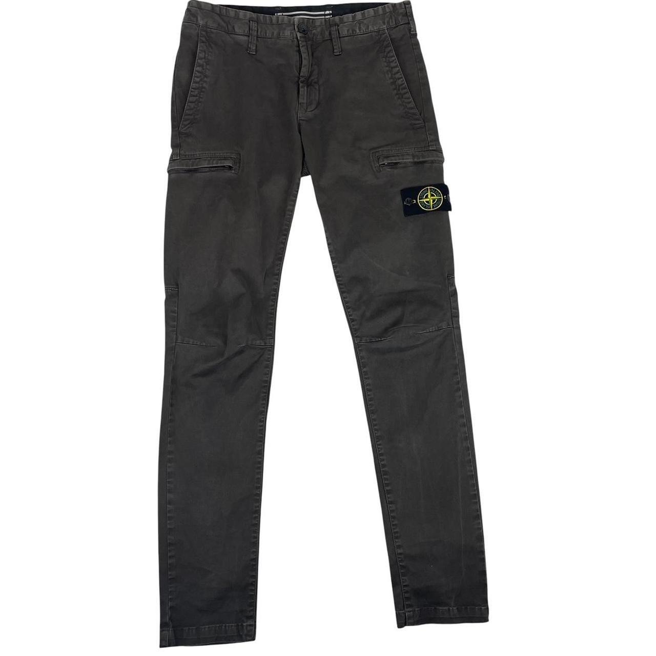 Stone Island AW 2018 Dark Grey Skinny Fit Cargo Trousers
