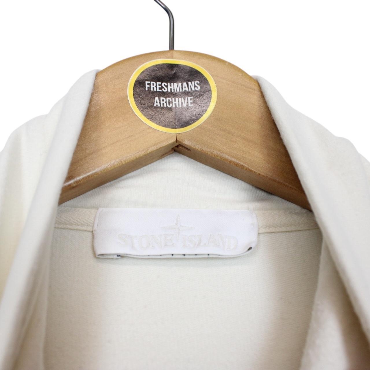 Stone Island Ghost SS 2018 Cream Cotton Full Zip Sweatshirt Jumper