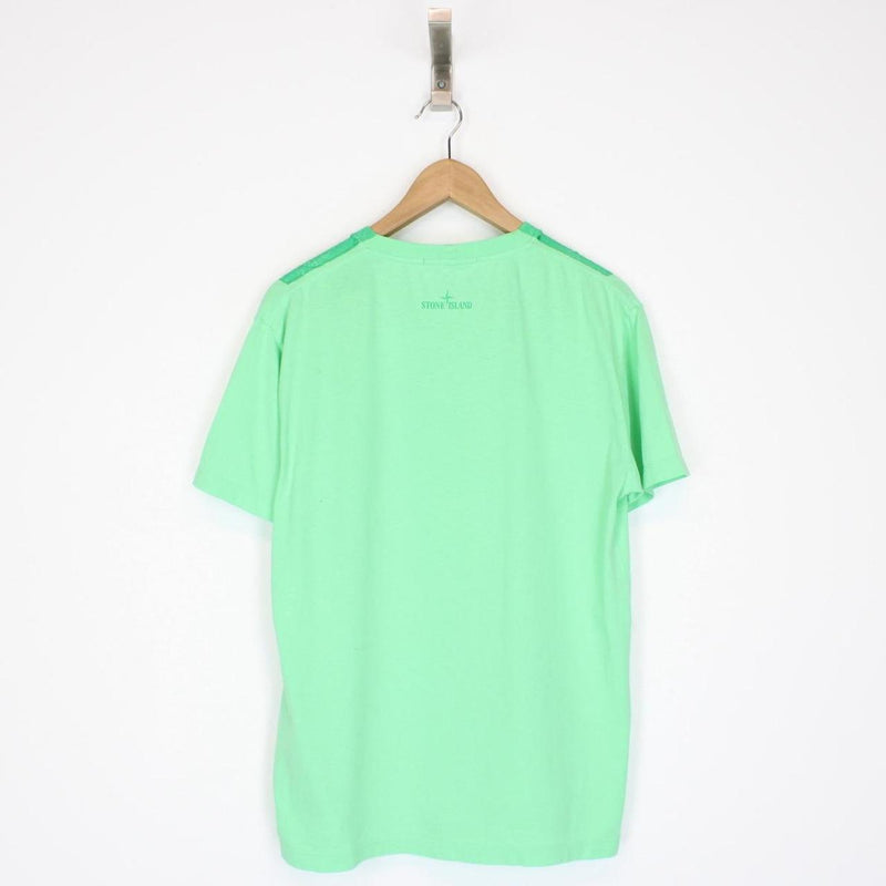 Stone Island AW 2022 Green Short Sleeve Logo Print T-Shirt