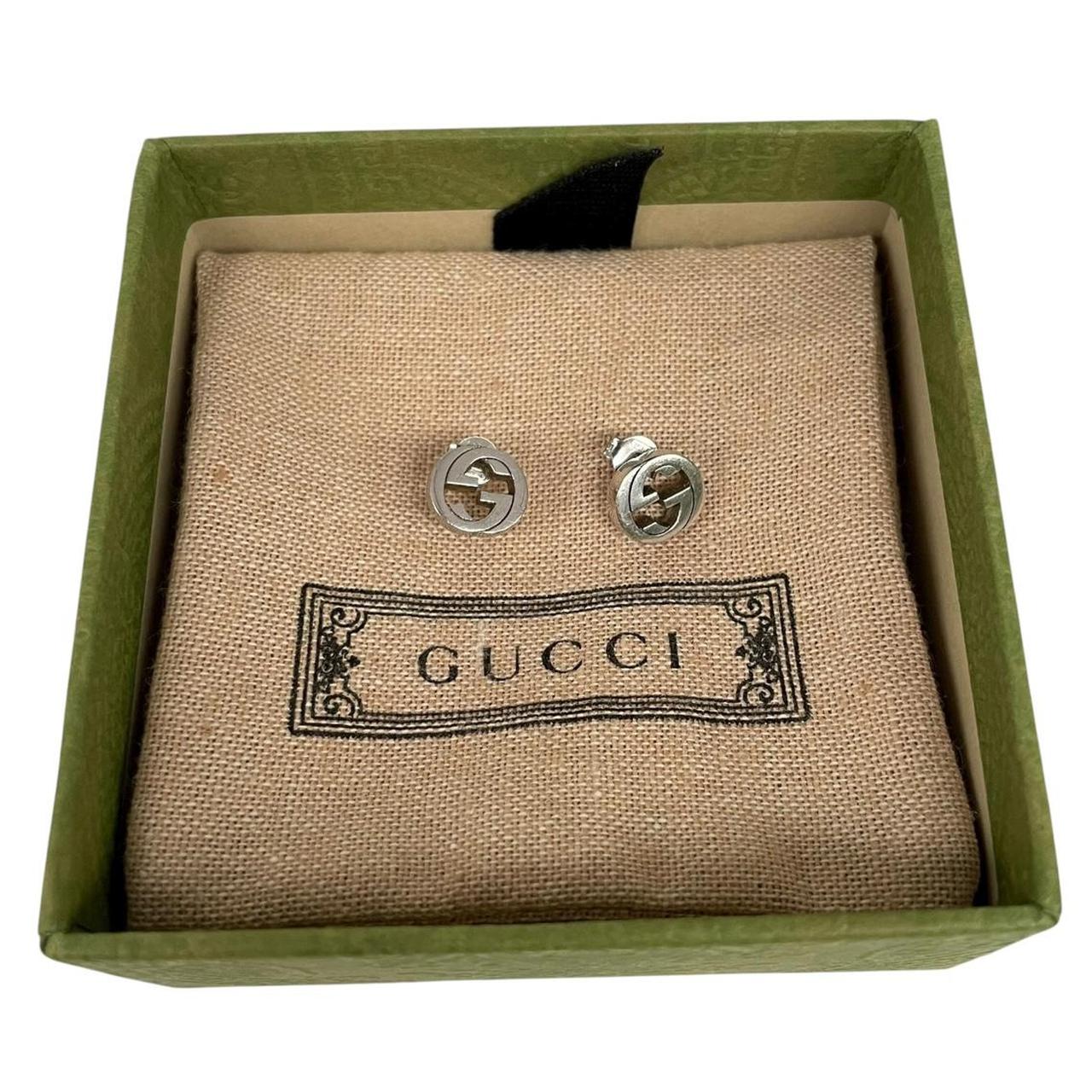 Gucci GG Silver Stud Earrings