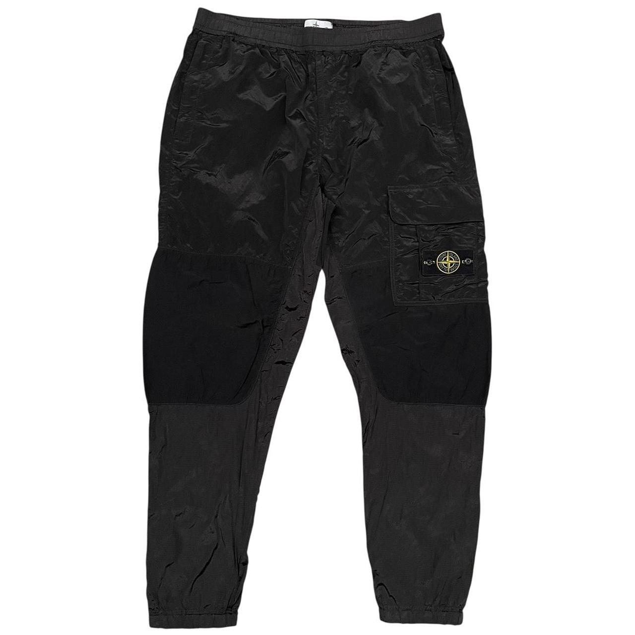 Stone Island SS 2019 Black RE-T Fit Nylon Cargo Trousers