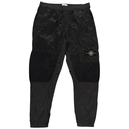 Stone Island SS 2019 Black RE-T Fit Nylon Cargo Trousers