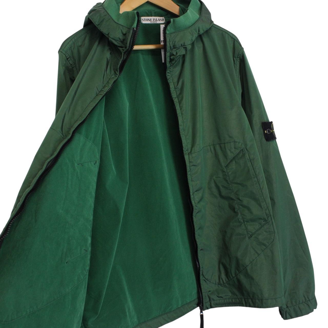 Vintage Stone Island SS 2008 Green Nylon Metal Hooded Jacket