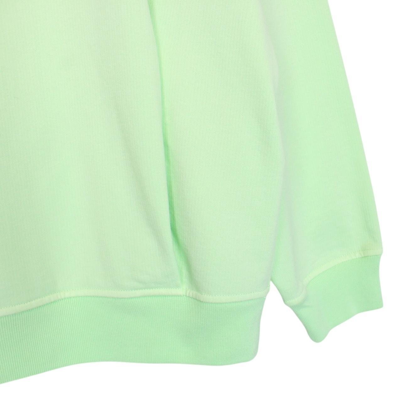 Stone Island Marina SS 2023 Light Green Plated Dyed Cotton Hoodie Jumper