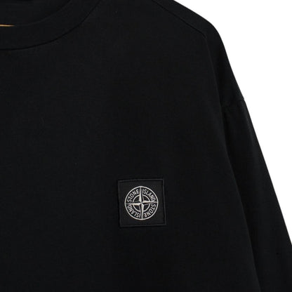 Stone Island SS 2022 Black Long Sleeve Compass T-Shirt