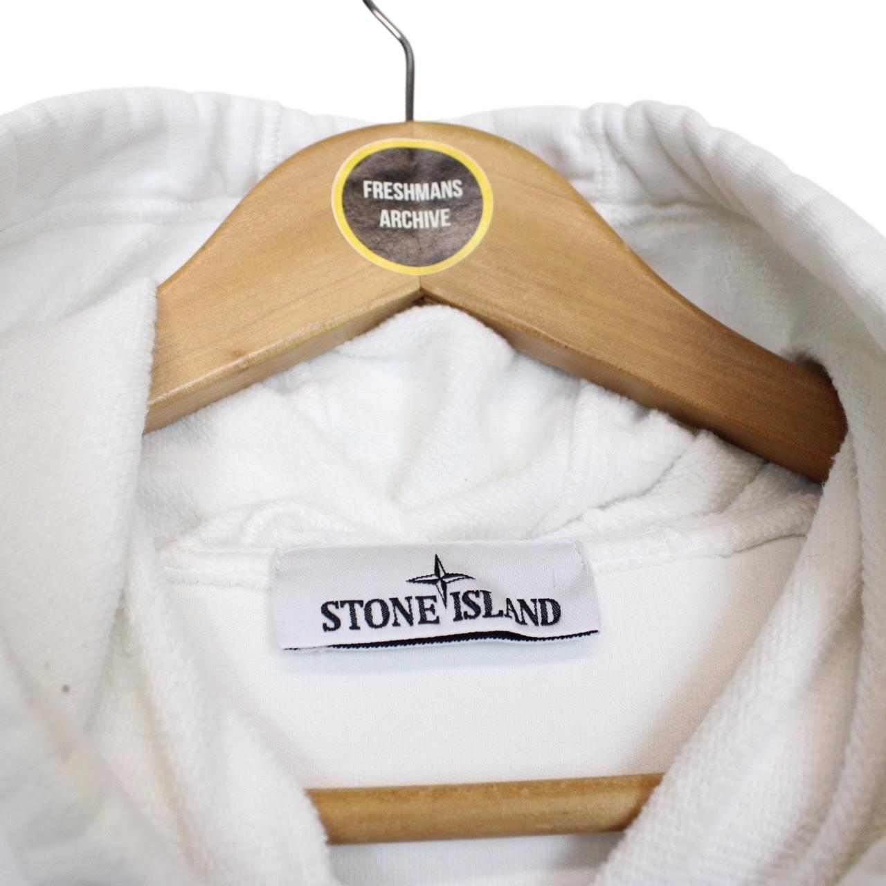 Stone Island AW 2022 White Cotton Hoodie Jumper