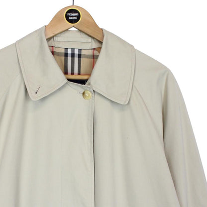 Vintage 90s Burberry Beige Single Breasted Trench Coat