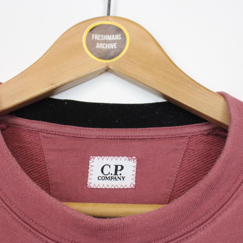 CP Company Burgundy Lens Sweatshirt Jumper