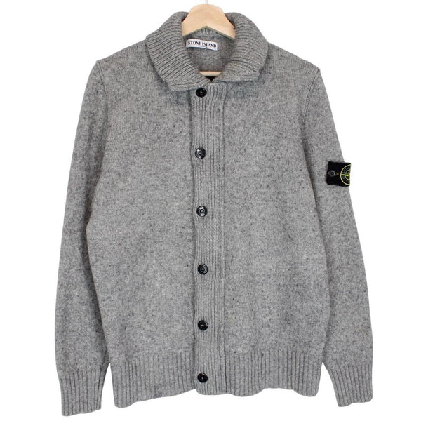 Stone Island AW 2011 Grey Wool Knit Cardigan Jumper