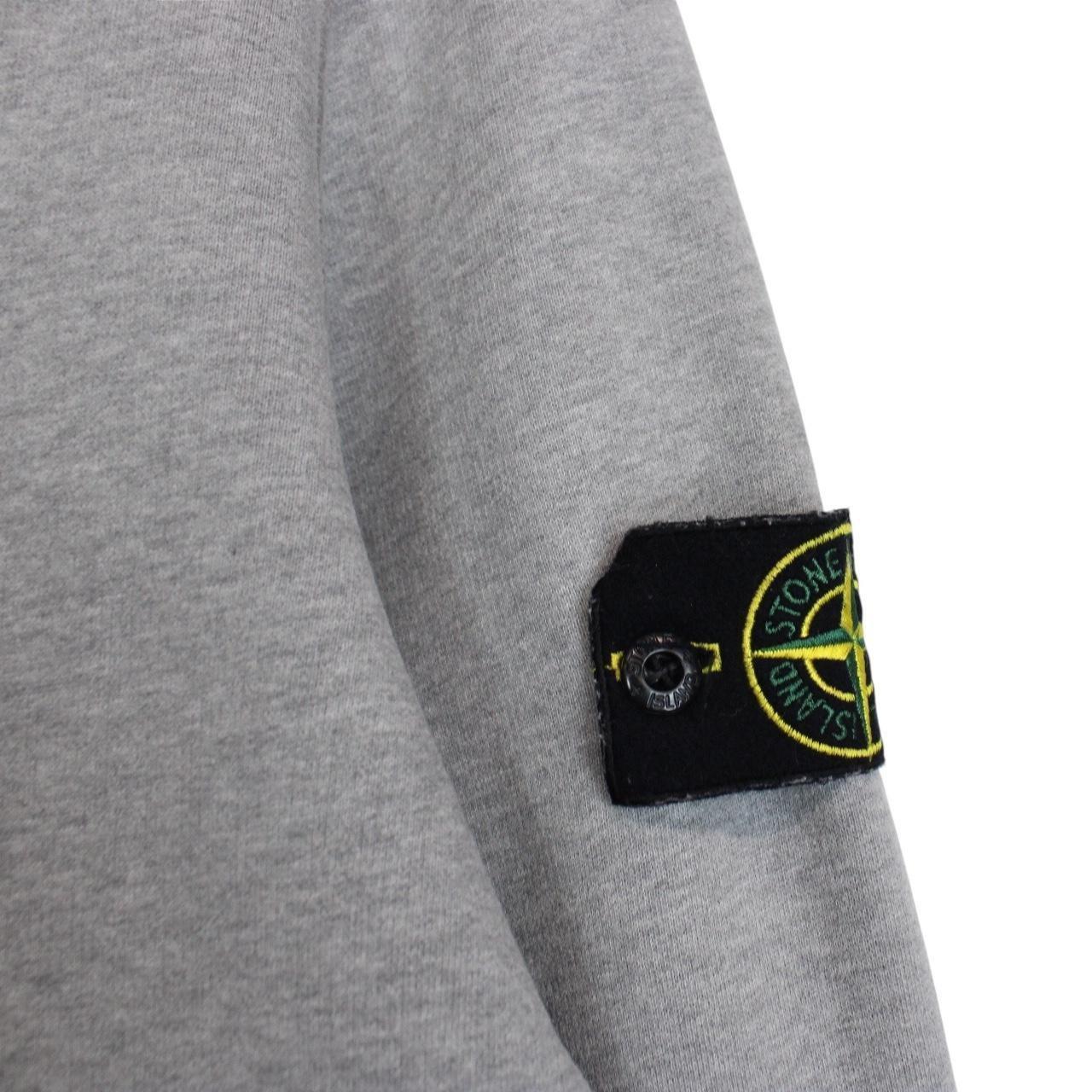 Stone Island AW 2021 Grey Cotton Hoodie Jumper