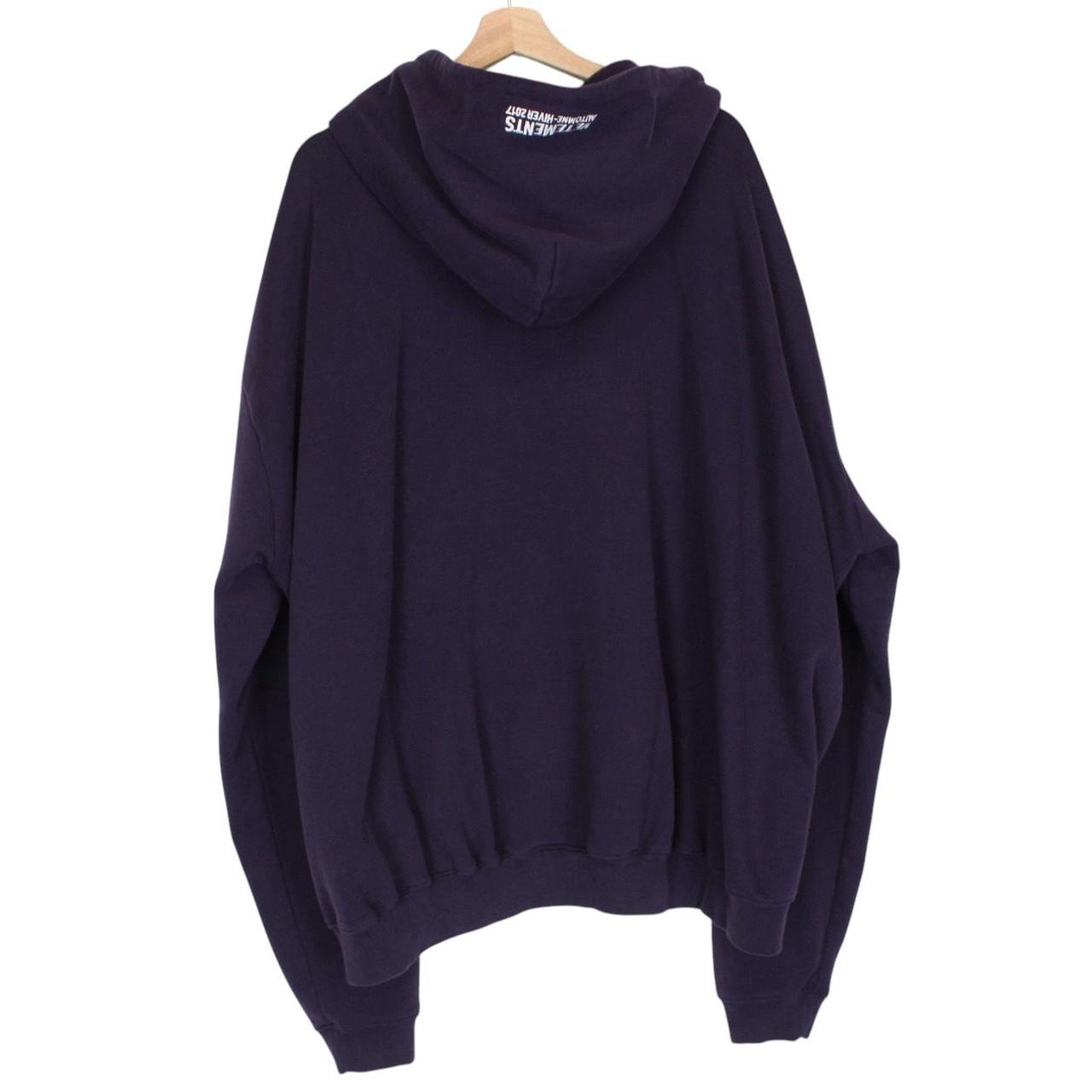 Vetements Purple Sexual Fantasies Print Full Zip Oversized Hoodie