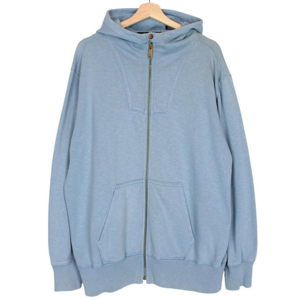 Vintage Stone Island Denims AW 2008 Blue Cotton Full Zip Hoodie Jumper