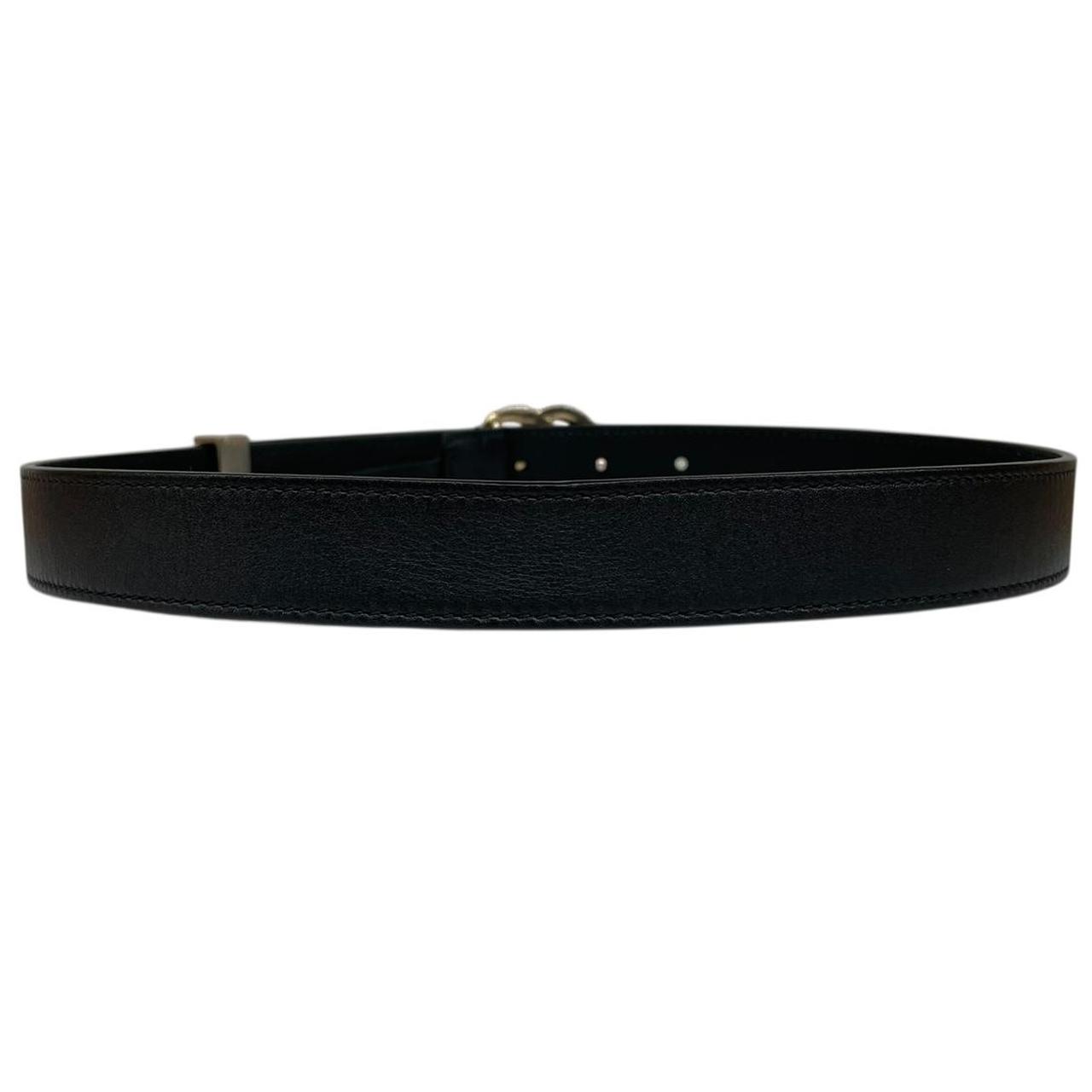 Gucci Black Torchon Double G Leather Belt
