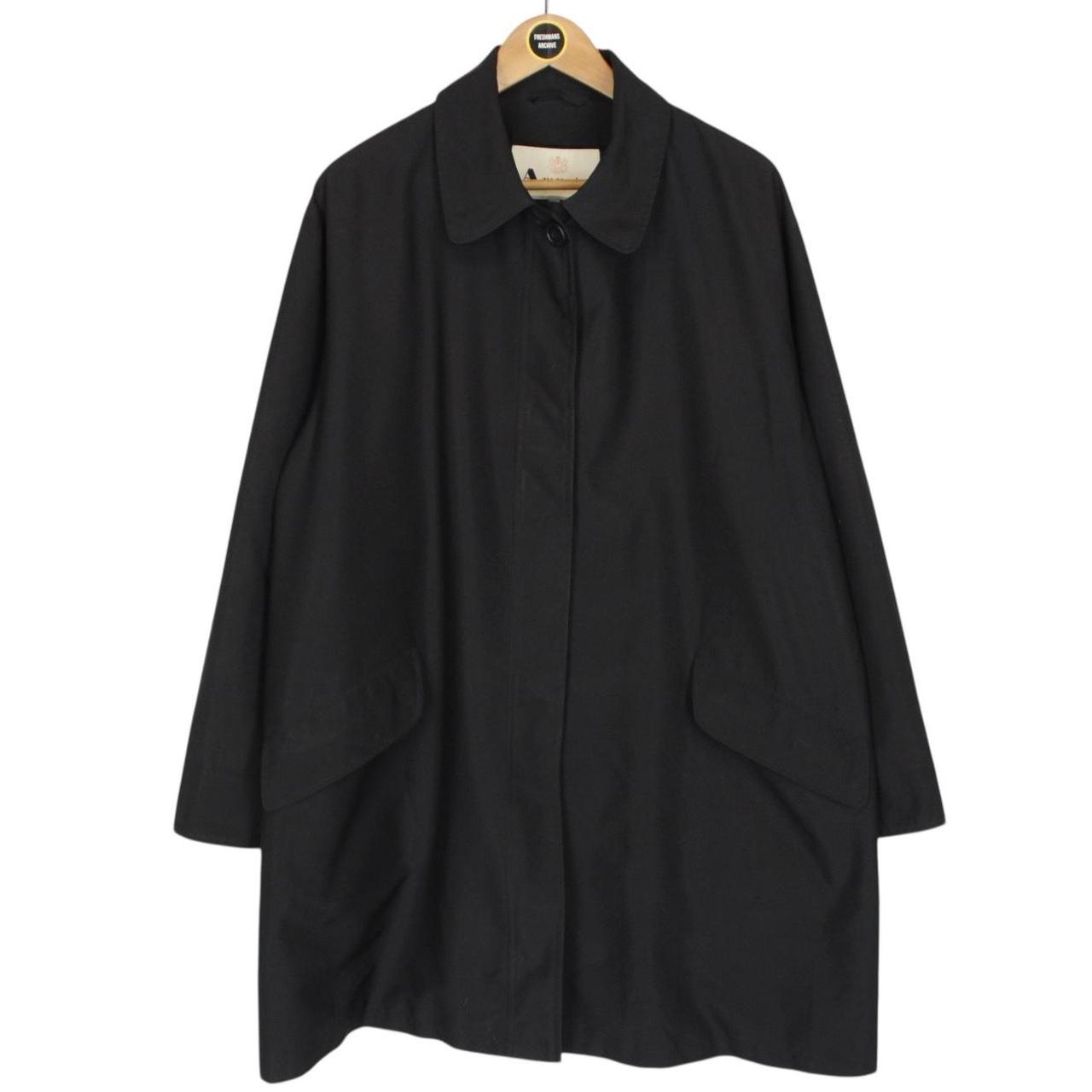 Aquascutum Black Button Up Coat