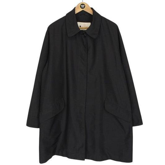 Aquascutum Black Button Up Coat
