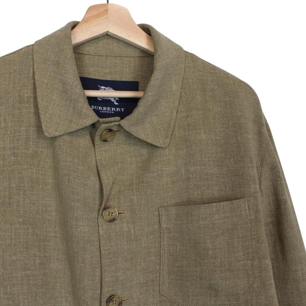 Vintage 00s Burberry Green Worsted Wool Blend Jacket